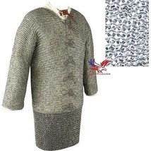 Round riveted Aluminum chainmail Shirt 9 mm full Sleeve chainmail shirt - £265.25 GBP