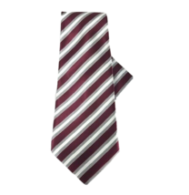 Biani of Italy Men&#39;s Tie Hanky Set Burgundy White Silver Italian Silk Po... - £15.92 GBP