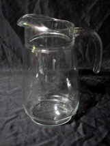 Vintage 9&quot; Glass Pitcher Lemonade Kool-Aid - Plain Jane, No Frills Price... - $9.98