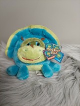 Jay Play Face Pals Dinosaur Pillow Blue Green Plush 8&quot;  Stuffed Animal T... - $14.84