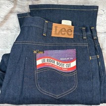 Vintage Lee Rider Botas Cortar Vaqueros Hombre Azul 46x32 Oscuro Lavar H... - $93.54
