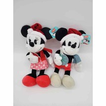 Disney - Mickey and Minnie Mouse Santa Plush - 10&quot; - £11.69 GBP