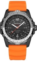 NORTH EDGE Men Pilot Military Solar Powered Waterproof Watch Evoque 2 Orange - £56.13 GBP