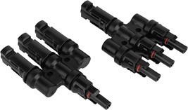 Solar T Branch Connectors 50A DC1500V IP67 Waterproof 3 to 1 Connectors for Para - £25.98 GBP