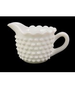 White Milk Glass Creamer, Vintage Fenton, Hobnail Pattern, Scalloped Rim... - $26.73 CAD