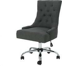 Christopher Knight Home Bagnold Desk Chair, Dark Gray + Chrome - £191.05 GBP