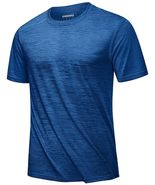 Mens Gym Dry Fast Workout T Shirt Medium Blue Size M - $275.22 MXN