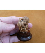 (tb-octo-37) standing Octopus TAGUA NUT palm figurine Bali carving reef ... - £30.78 GBP