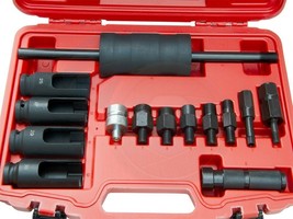 14pcs Diesel Injector Extractor Remove Adaptor Puller Slide Hammer Set - £60.39 GBP
