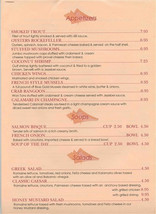 J B Hooks Seafood Restaurant Menu /w Wine Recommendations Lake of the Ozarks MO - $17.82