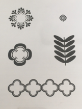 Stampin Up Clear Mount Rubber Stamps Madison Avenue Medallion Border Leaves - £2.39 GBP