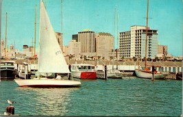 Sailboats Yacht Basin Corpus Christi Texas TX 1970s Chrome Postcard - £3.06 GBP