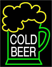 Cold Beer Bar Neon Sign 17&quot;x15&quot; - £110.97 GBP