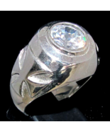 Sterling silver Medieval ring Knights Templar Cross with a Bright Prince... - $129.04 CAD