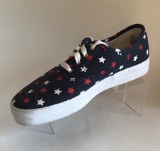 NATURALIZER Woman&#39;s Canvas Navy Blue w/Red &amp; White Stars Sneakers (Size ... - £19.94 GBP