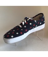 NATURALIZER Woman&#39;s Canvas Navy Blue w/Red &amp; White Stars Sneakers (Size ... - £19.87 GBP