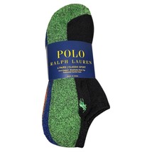 NWT 6-PAIRS PACK POLO RALPH LAUREN MSRP $28.99 MENS BLACK NO SHOW SOCKS ... - £15.56 GBP
