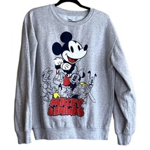 Disney Mickey Mouse Sweater Women Juniors Size XL (15-17) Heather Grey S... - $16.69