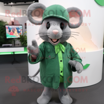 Green Mouse mascot costume character dressed with a Cover-up and Tie pins - £1,057.05 GBP