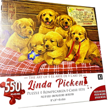 Jigsaw Puzzle Pile of Gold Puppies Labrador Dog Linda Picken 550 Piece 1... - £8.59 GBP