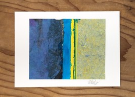 Abstract Collage No.48 Handmade Papers and Acrylics Greeting Card - $13.75