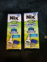 LOT OF 2 NIX Lice Treatment ULTRA SHAMPOO All-in-One 4oz + Removal Kit E... - £17.40 GBP