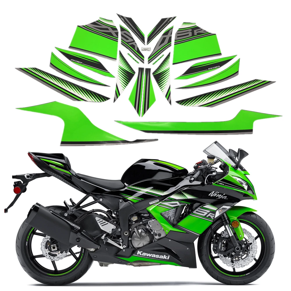  ZX6R ZX-6R 13-14-15-16 2016 Fairing Sticker Decals Kit High Quality Motorcycle  - £241.15 GBP