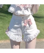 Sweet Lolita White Shorts with pink bows Size S - $1,681.75 MXN