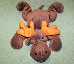 1998 Ty Moose Pillow Pets Pal Antlers Vintage Plush Brown Stuffed Animal 14&quot; - £10.57 GBP