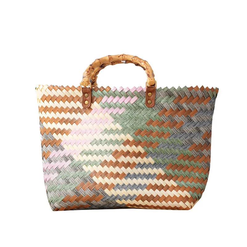 Women&#39;s Straw Woven Bag 2023 Personality Ins Tote Bag One  Portable Large Capaci - $76.22