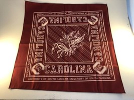 Vintage 1980s USC South Carolina Gamecocks Bandanda Handkerchief 21.5x21.5&quot; - £9.51 GBP