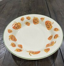 Longaberger Pottery Round HALLOWEEN TREATS 12&quot; Pasta Or  Candy Serving Bowl - $34.64
