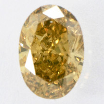 Oval Shape Diamond Natural Fancy Brown Color Loose SI1 IGI Certified 0.71 Carat - £605.07 GBP