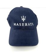 Maserati Trident Logo Hat Dad Cap Navy Blue Embroidered Strapback Adjustable GUC - $10.84