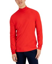 Club Room Men&#39;s Solid Mock Neck Shirt Bright Ruby-XL - £10.95 GBP
