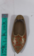 Collectible antique  miniature 3 inch brass oriental style shoe very good - £4.74 GBP