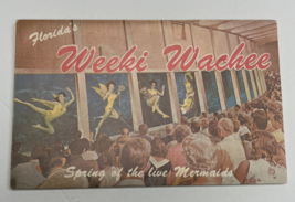 Postcard Folder Spring of the live Mermaids, Florida&#39;s Weeki Wachee, Florida - £19.43 GBP