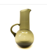 Vintage Hand-Blown Amber Brown Art Glass Tall Pitcher Pontil Applied Han... - €25,29 EUR