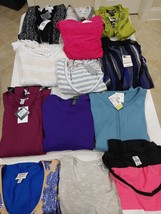 Reseller Lot Wholesale Clothing 13 Tops Blouse Shirts NWT &amp; EUC Womens $265 - £34.02 GBP