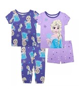 Disney Frozen Elsa and Olaf Toddler Girl&#39;s 4-Piece Cotton Pajama Set - €25,40 EUR