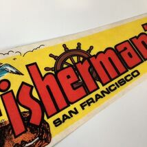 Vintage Fishermans Wharf San Francisco 25 Inch Felt Souvenir Pennant Trench - $14.38