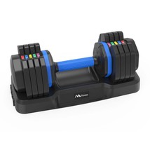 Adjustable Dumbell  55lb Single with Anti-Slip Handle Fast Adjust Weight New - £212.58 GBP