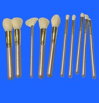 SLMISSGLAM Boss Babe Silver Marble 10-piece Brush Set New In Package MSR... - $44.54