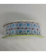 Floral Garden Colorful Diamond Mesh Ribbon, 3 yards, 3/4&quot;x9&#39;.  Blue - $9.85
