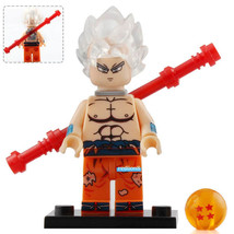 Goku (Ultra Instinct) Dragon Ball Z Lego Compatible Minifigure Bricks - £2.35 GBP