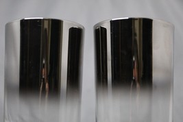 Silver Fade Ombre Highball Style Glasses Mid Century Barware Set of 2 Vi... - $16.26