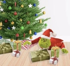1.6’ Mr. Grinch Santa Animatronic Christmas Present Grabber Decoration Indoor - £52.30 GBP