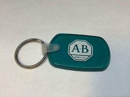 Vintage Promo Keyring Ab Quality Keychain Allen Bradley Ancien Porte-Clés Vert - £6.05 GBP