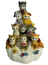 San Francisco Music Box Company Cat Xmas Tree We Wish You a Merry Christmas READ - $32.39