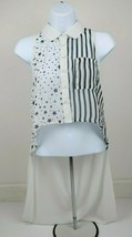 Women&#39;s Button Up Crop Top Stripe Star Tank Top Beach Shirt Cover-up Bea... - £15.72 GBP